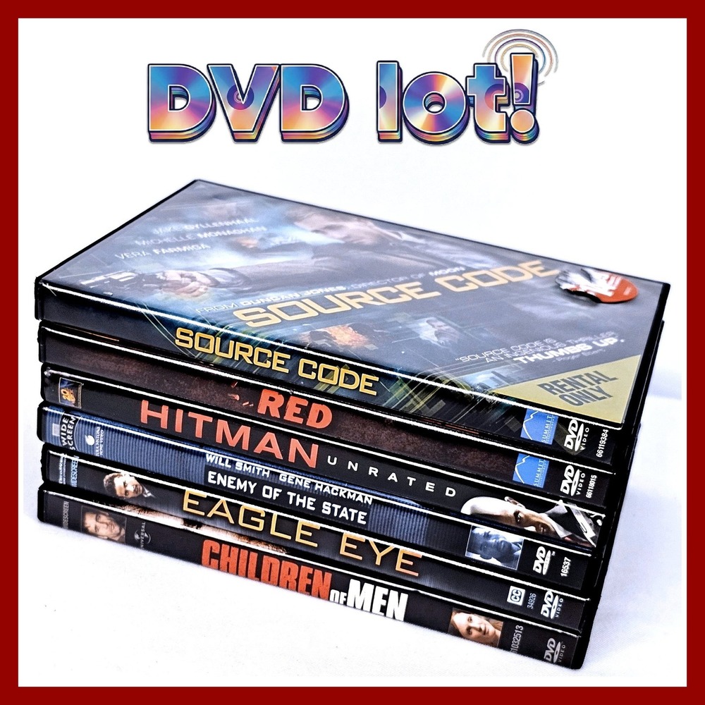 Action Sci-Fi Thriller‎ Lot Source Code Children Of Men Eagle Eye Red 6 DVD Set